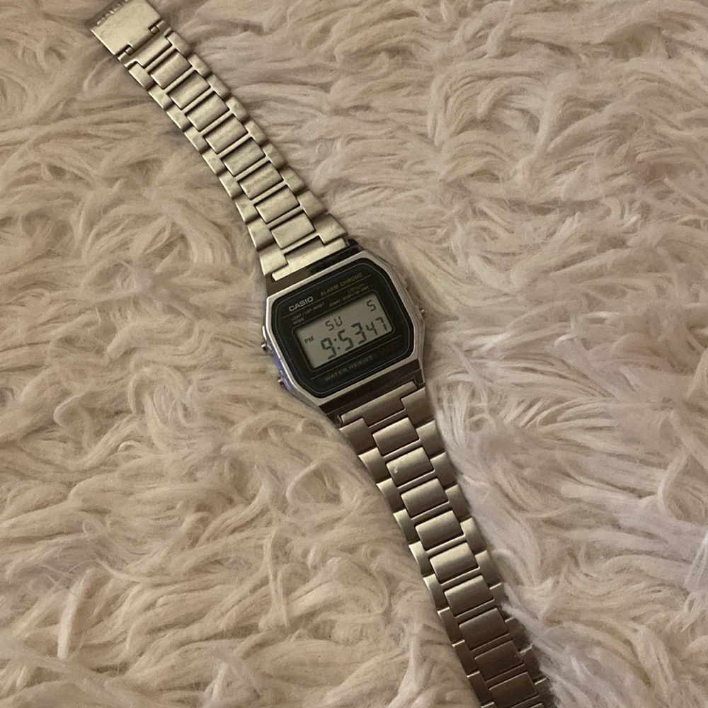 Silver CASIO vintage watch